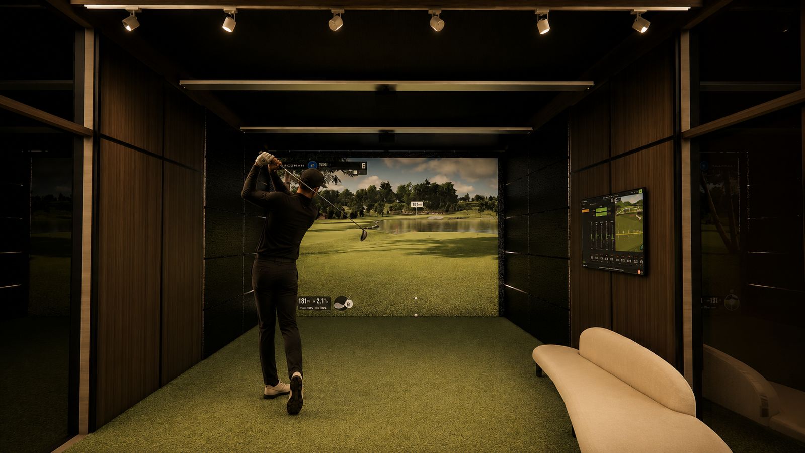 Trackman inside Skyway